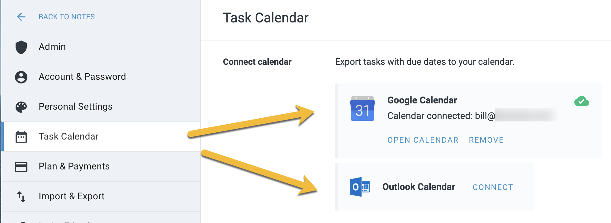 New Features Sync Tasks With Calendar Email Amplenote